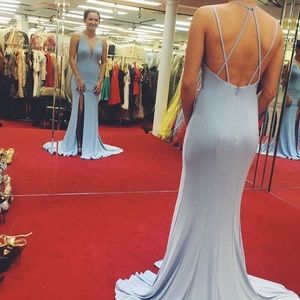 Light blue prom dress